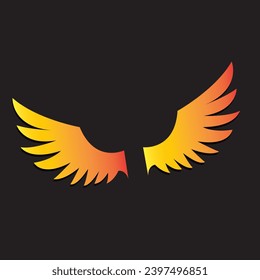 Angel wings icon vector. fly illustration sign collection. pilot symbol.
