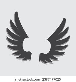 Angel wings icon vector. fly illustration sign collection. pilot symbol.