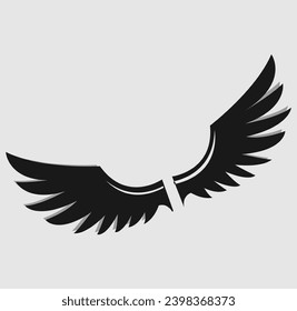 Angel wings icon vector. fly illustration sign collection. pilot symbol.