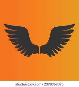 Angel wings icon vector. fly illustration sign collection. pilot symbol.