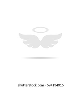 angel wings icon, vector illustration. Flat design style