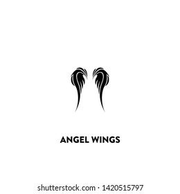 angel wings icon vector. angel wings sign on white background. angel wings icon for web and app