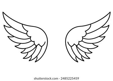 Angel Wings illustration capturing elegance in detailed and heavenly designs