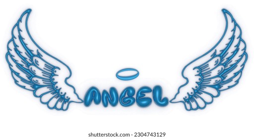 ANGEL WINGS ILLUSTRATOR DESIGN BLUE