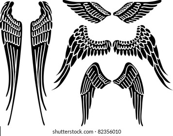 Angel wings isolated on white