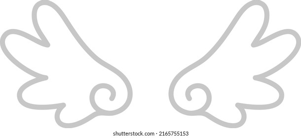 Angel wings isolated vector illustration.