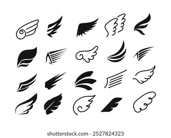 Angel Wings Logo Collection Element 