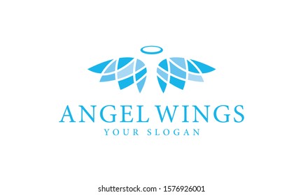 Angel Wings Logo Design Vector