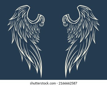 Angel Wings Logo Design Vector Stock Vector (Royalty Free) 2166662587 ...