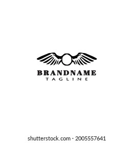 angel wings logo icon creative template modern vector illustration