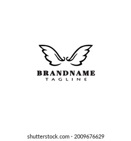 angel wings logo icon cute template modern vector illustration