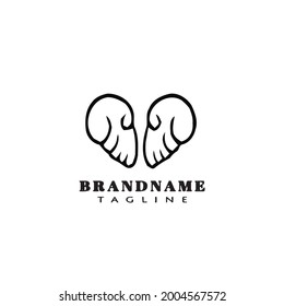 angel wings logo icon design cute modern vector illustration