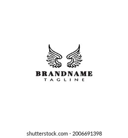 angel wings logo icon design template modern vector illustration