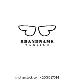angel wings logo icon design template modern simple illustration