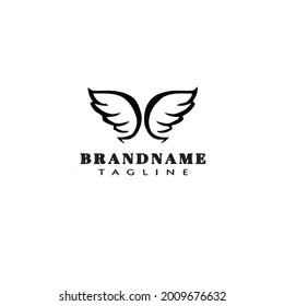 angel wings logo icon design template modern vector illustration