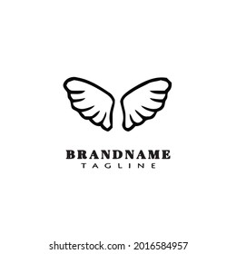 angel wings logo icon design template modern vector illustration