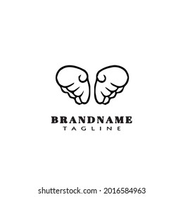 angel wings logo icon design template modern vector illustration