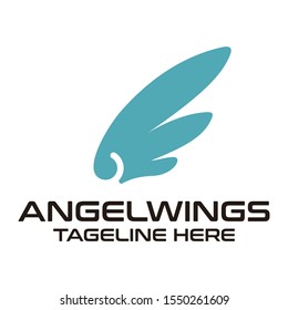 angel wings logo icon vector