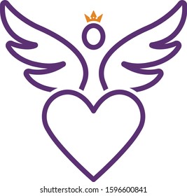 Angel wings logo vector design