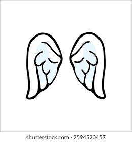 Angel wings Minimalist Angel Wings Vector: Elegant Black and White Line Art for Modern Designs