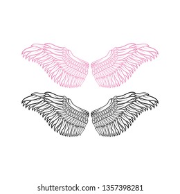 Angel Wings Outline