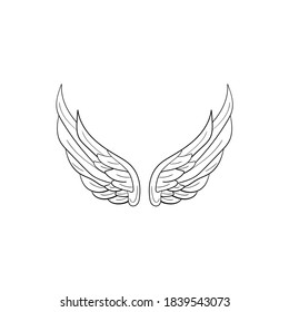 Angel wings. picture. vector illustration. isolated object