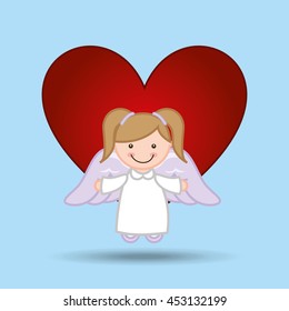 angel wings religion   isolated, vector illustration eps10