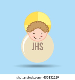 angel wings religion   isolated, vector illustration eps10
