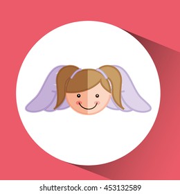 angel wings religion   isolated, vector illustration eps10