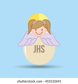 angel wings religion   isolated, vector illustration eps10