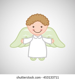 angel wings religion   isolated, vector illustration eps10