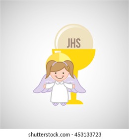 angel wings religion   isolated, vector illustration eps10