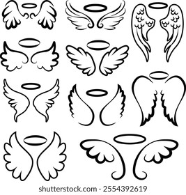 Angel Wings Set Bundle Icons