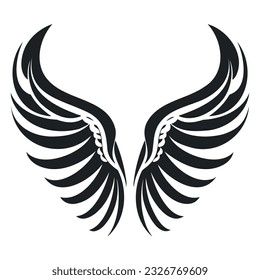 angel wings silhouette. vector illustration Icon. EPS 10
