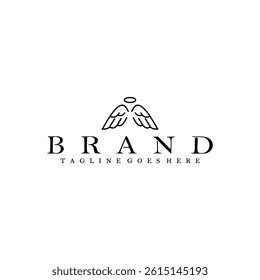 Angel wings simple logo design