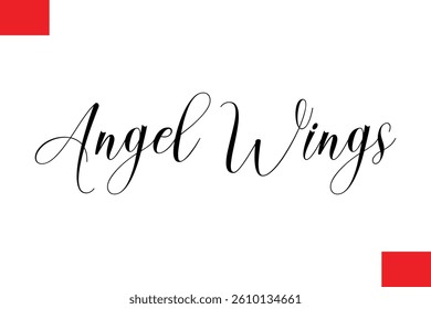 Angel Wings Stylish Cursive Typography Christmas Text