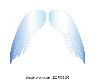 Angel wings. Stylization.Vector illustration.300 dpi.CMYK color.Flat design.