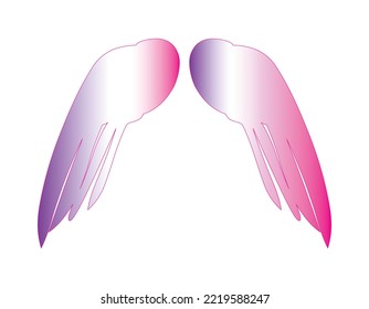 Angel wings. Stylization.Vector illustration.300 dpi.CMYK color.Flat design.	