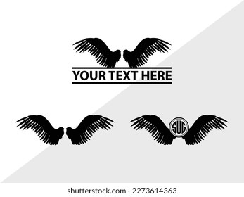Angel Wings SVG Vector Illustration Silhouette svg