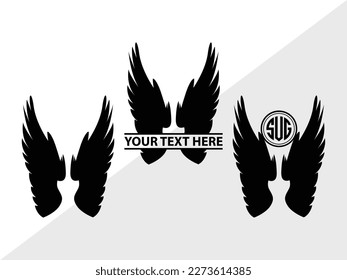 Angel Wings SVG Vector Illustration Silhouette svg