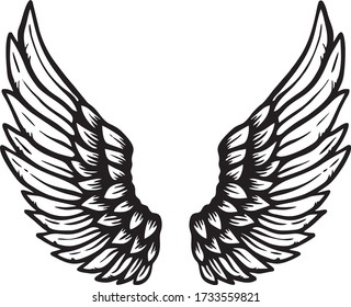 Angel Wings Symbol Vector Illustration Graphic Stock Vector (Royalty ...