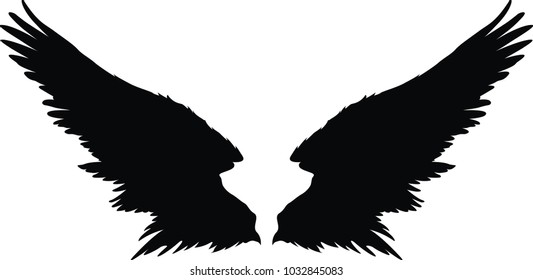 Angel wings. Vector.