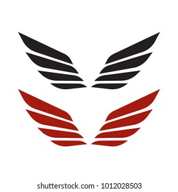 Angel wings vector. Bird wings art. Cartoon sketch of angel wings.