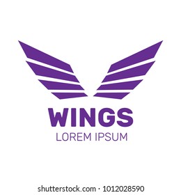 Angel wings vector. Bird wings art. Cartoon sketch of angel wings.