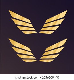 Angel wings vector. Bird wings art. Cartoon sketch of angel wing