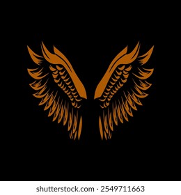 Angel Wings Vetor Cor Melhor Design Gráfico Novo
