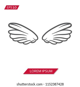 angel wings vector icon symbol