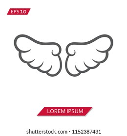angel wings vector icon symbol