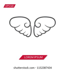 angel wings vector icon symbol