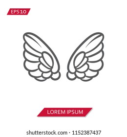angel wings vector icon symbol